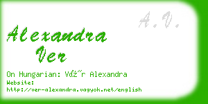 alexandra ver business card